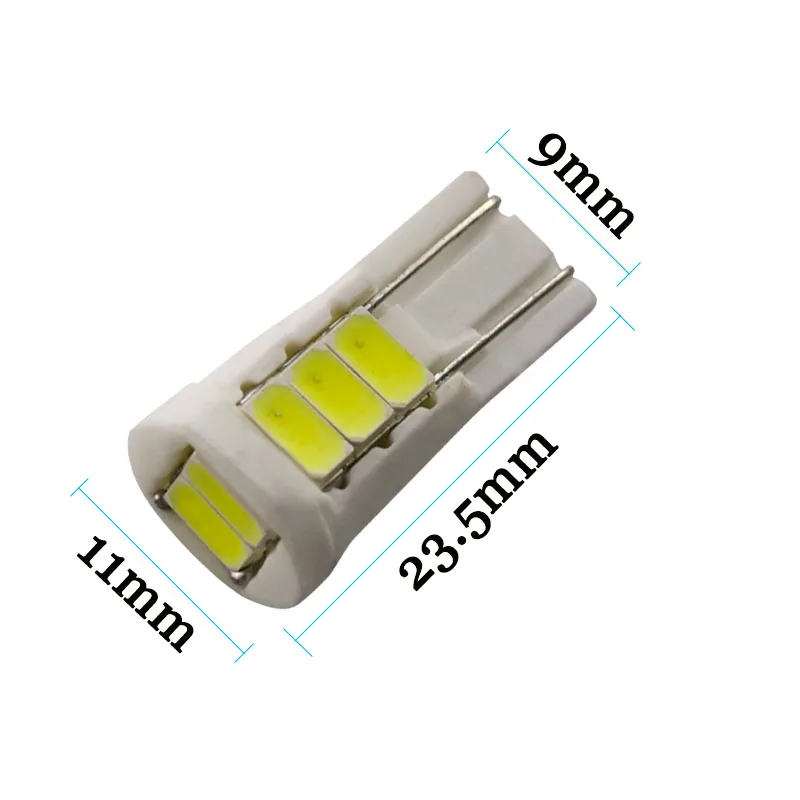 50 шт. W5W T10 Керамика 8 SMD 5630 Светодиодный светодиодный 5730 194 168 501, на танкетке, с боковой номерной знак светильник лампа Клин Парковка купол светильник белого цвета