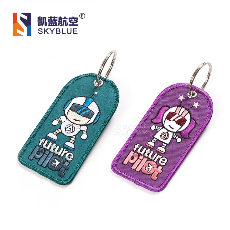

Creative Airbus Luggage Tag Airbus Embroider Colorful Fabric Cloth Bag Tag for Future Pilot Fight Crew Airline Hostess