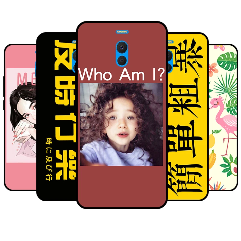 Cute Girl Phone Case For Meizu M6 Note Matte Soft Silicone Red Cool Back Cover Lovely Parttern |