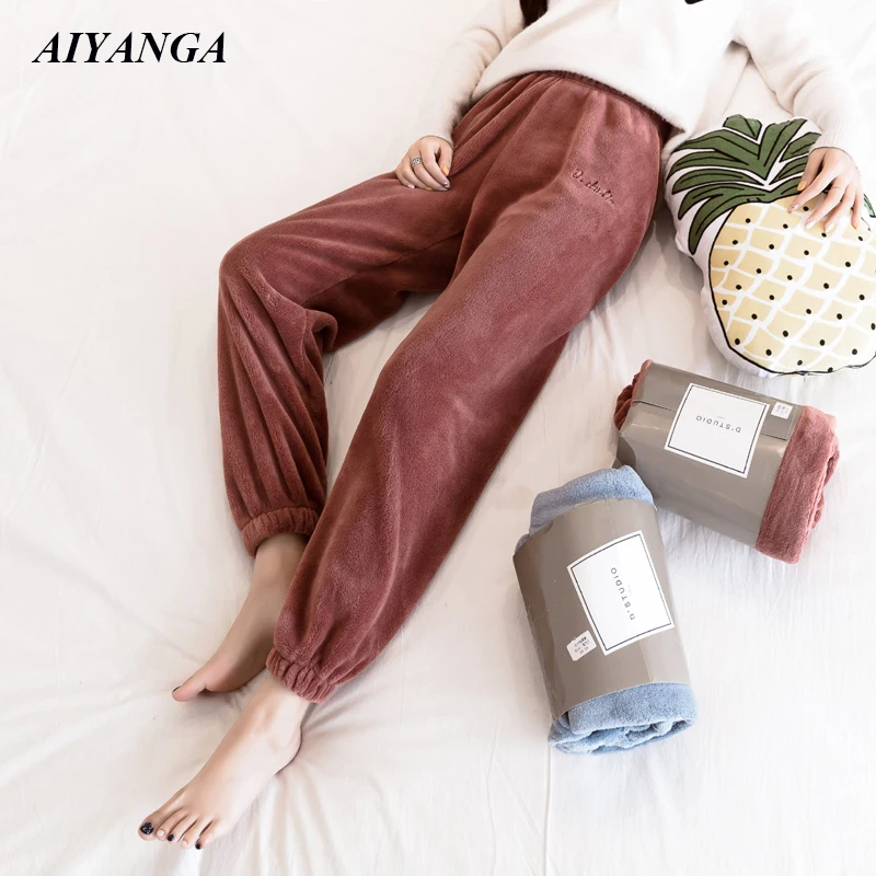 coral fleece pants