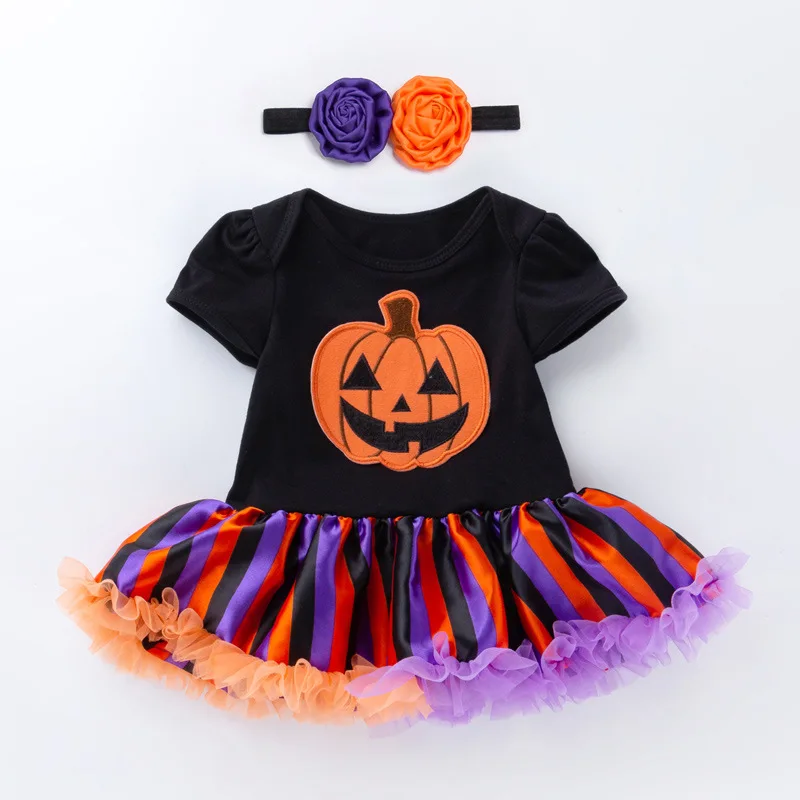

New Halloween Baby Girl Romper Newborn Rompers Baby Girl Clothes Colourful Gauze Infant Jumpsuits Soft Cotton Baby Clothes Dress