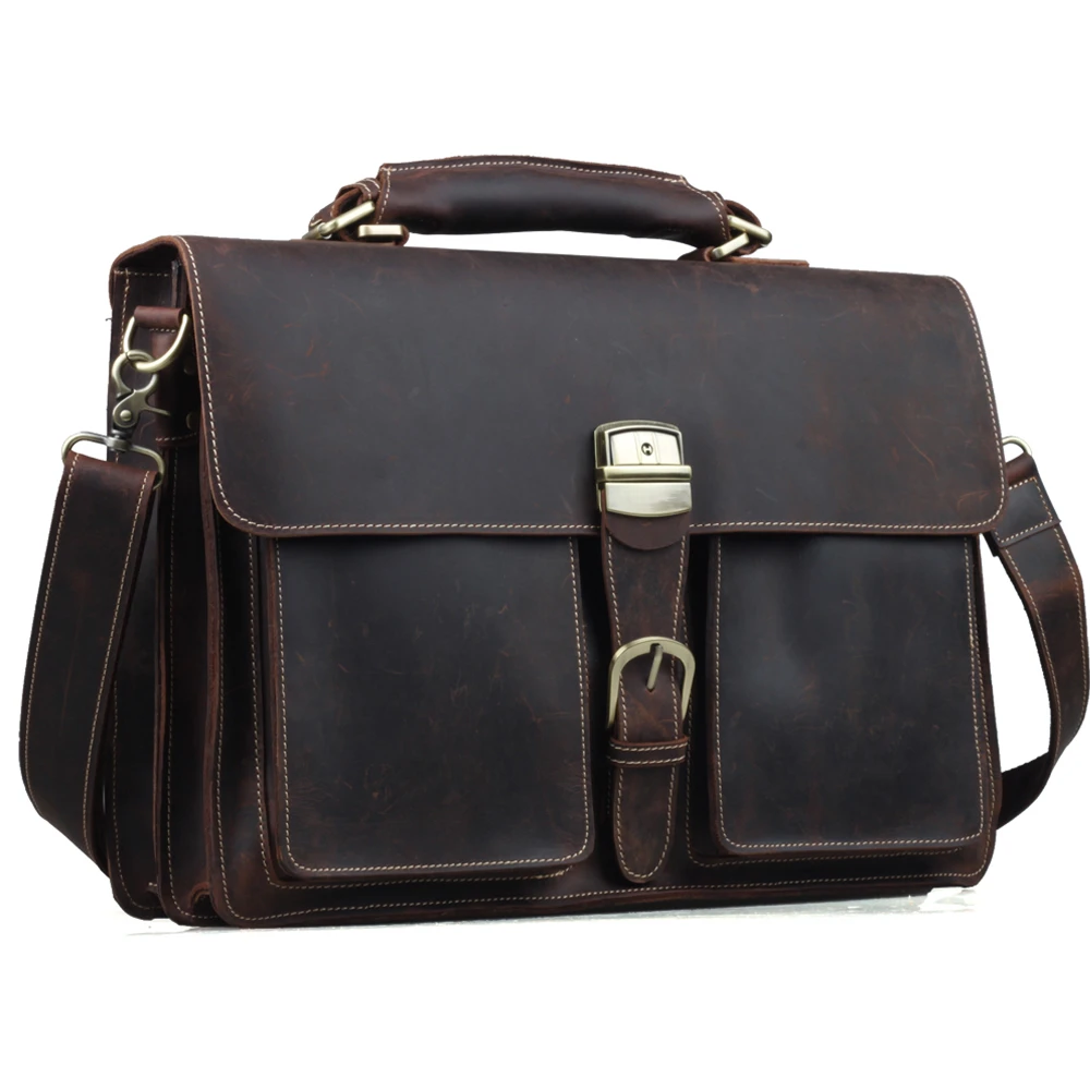 Luxury Genuine Leather 16 Laptop Case Flapover Cross Body Shoulder Messenger Bag Satchel Luxury Genuine Leather 16 Laptop Case Flapover Cross Body Shoulder Messenger Bag Satchel