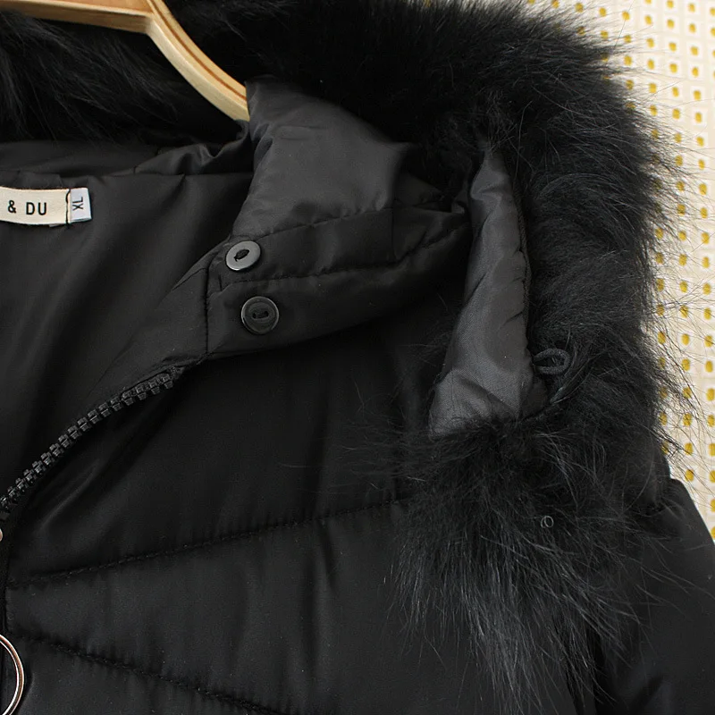 Women Winter Long Padded Jacket Plus Size 4XL Loose Hooded Parka Fur Collar Zipper Thick Warm Winter Coats Women 2018 AS025 (12)
