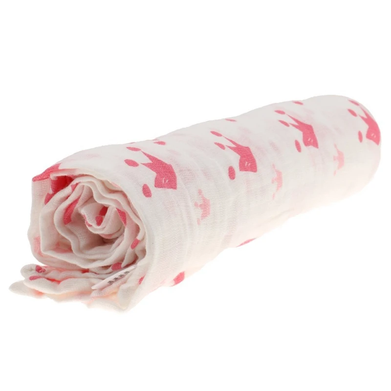 Хлопок Lange новорожденный пеленать одеяло для сна мешок 110 см x 110 см-корона