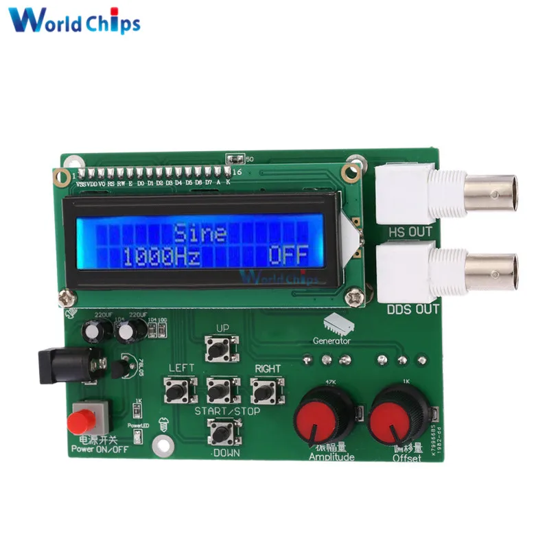 DDS Function signal generator diy kit 1Hz 65534Hz frequency Meter Sine Square Sawtooth Triangle