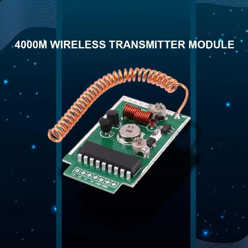 390 МГц 4000 м Радиочастотный пульт беспроводной передатчик модуль PCB плата приемник комплект