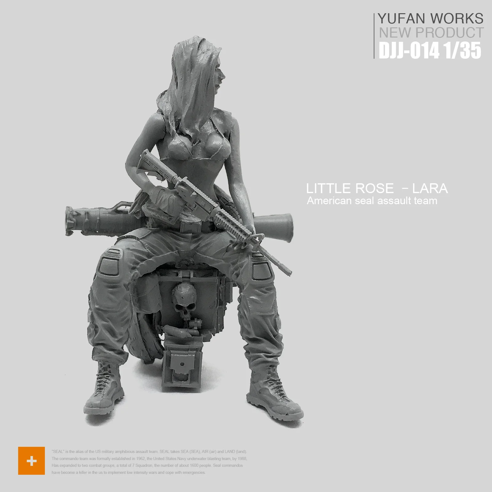 Модель Yufan 1/35 Женский солдат команда котиков роза Laura модель из смолы в