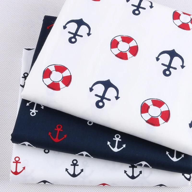 

Nanchuang 3Pcs/Lot Navy Series Cotton Fabric For Far Quarters Sewing Patchwork For Bags Doll Cloth Shirt Sheet Material 20x25cm