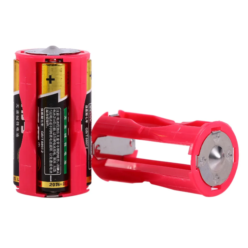 

4pcs 4AAA to C Size Parallel Portable Battery Convertor Adapter Holder Cases Box Convert 4 AAA Battery to a C Battery