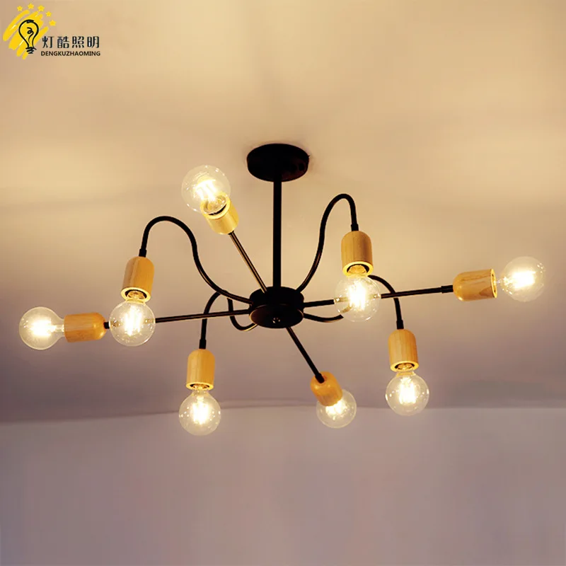 

dome light Solid wood abnormity postmodern restaurant industry wind study bedroom, wrought iron lamps and lanterns
