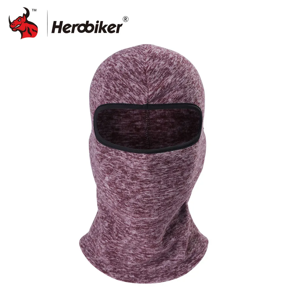 HEROBIKER мотоциклетная маска для улицы мотоциклетный шлем капот мотоциклетная Кепка Шапки Маска для всего лица мотоциклетная маска Балаклава мото - Цвет: Coffee