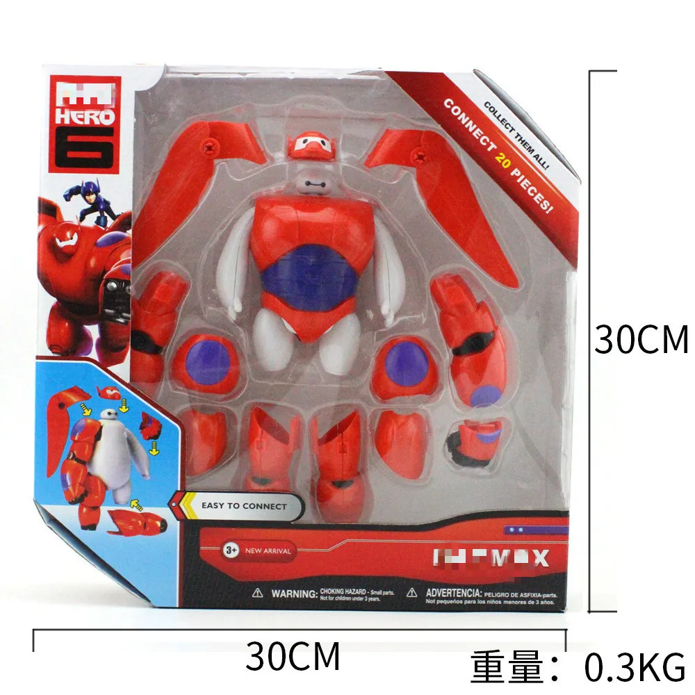 Новая мода, подарок на праздник детские игрушки 16 см Big Hero Baymax робот 6 фигурку с героями из мультфильмов; с принтом «бэймакс» со съемными доспехами детская игрушка