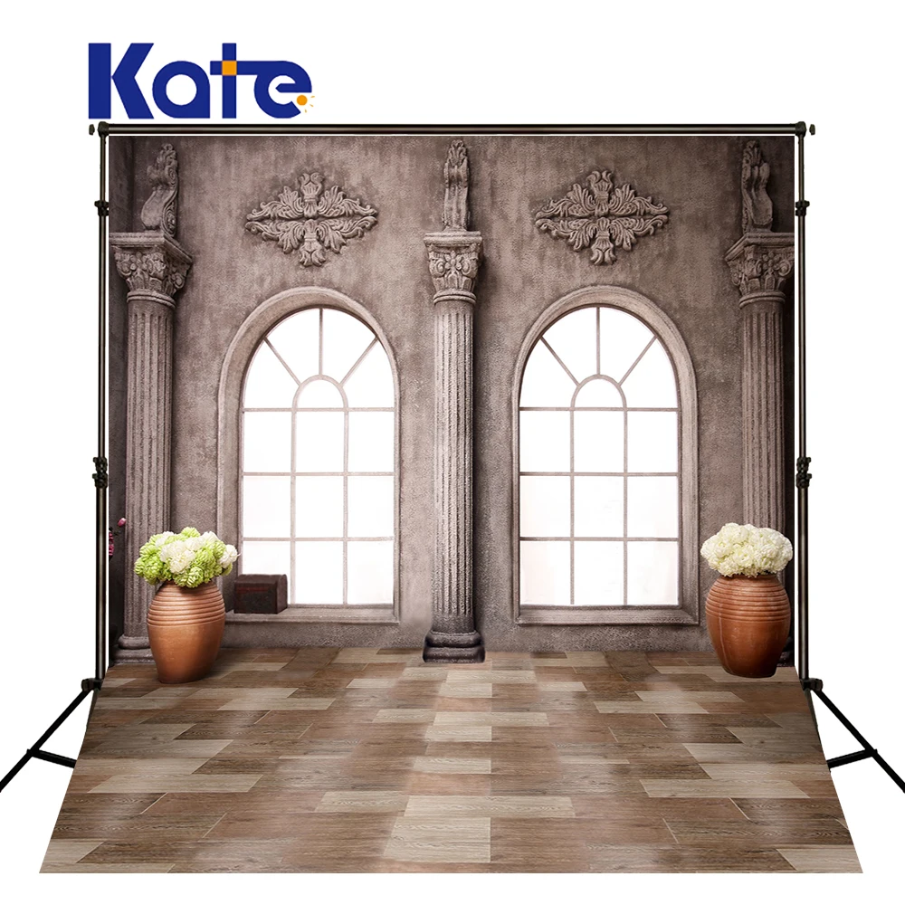

Kate Indoor Photography Backdrops 200*150Cm(6.5*5Ft) European Architecture Windows Floral Thick Cloth Photography Backdrop
