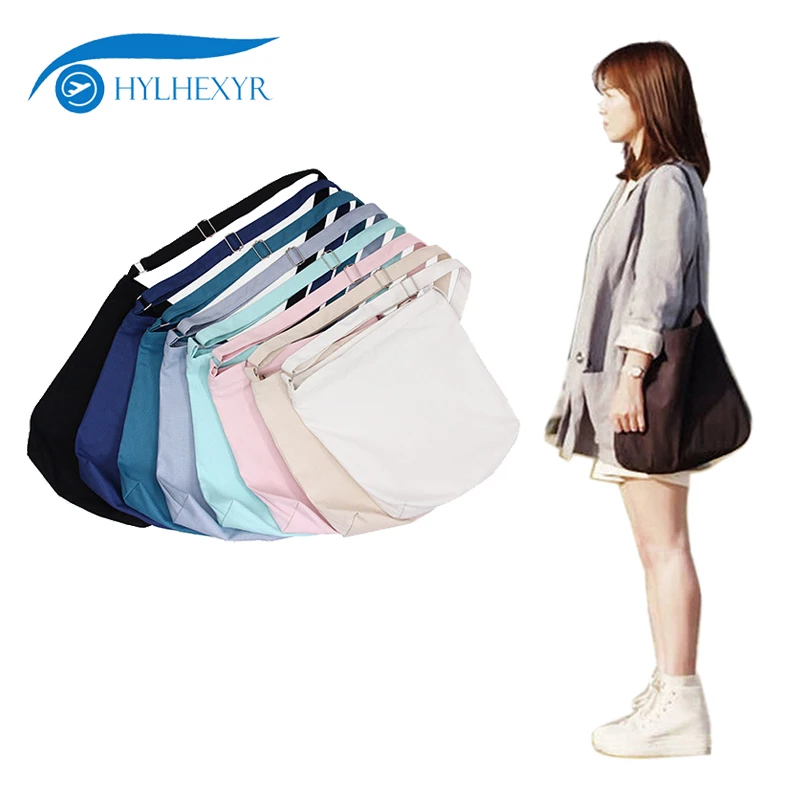 

Hylhexyr Woman Shoulder Bag Totes Solid Satchel Canvas Bags Handbag Ladies Messenger Crossbody Bag Adjustable Shoulder Strap