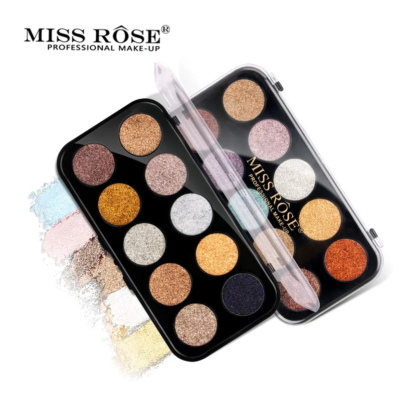 MISS ROSE Brand Shimmer Eye Shadow Makeup Pallete Glitter Eyeshadow Palette Make Up Pigmento Maquiagem Party Festival Cosmetics |
