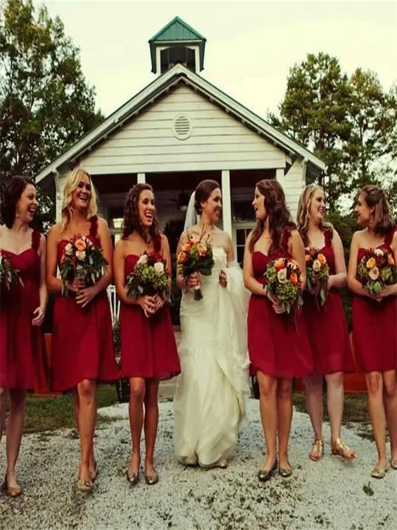 2017 Cheap Elegant Mini Short font b Bridesmaid b font font b Dress b font A