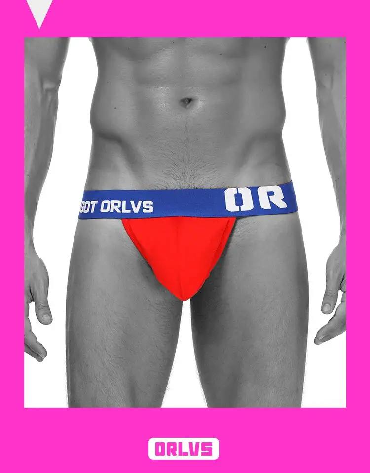 ORLVS Brand Mens Panties Jockstrap Slip Homme Underwear Mens Briefs Gay Underpants Cooton Sexy Underwear mens underwear