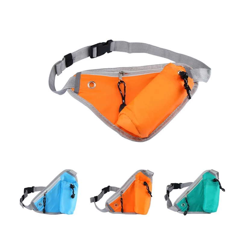 Женская поясная сумка для бега с регулируемой длиной, треугольные карманы для походов, альпинизма, велоспорта, бега, поясная сумка для бутылки с водой