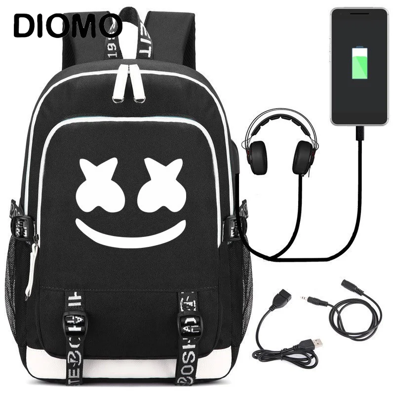 Продажа DIMOM, крутая школьная сумка, 2019, американская тайна, диджей, Модный usb рюкзак для ноутбука, для девочек и мальчиков, подростков, Детская классна...