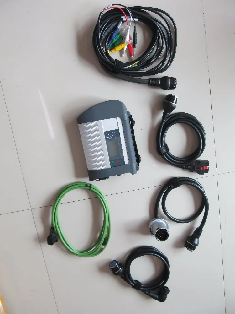  Mb star c4 multiplexor con cinco cables sin hdd herramienta de diagnóstico para autos y camiones y 
