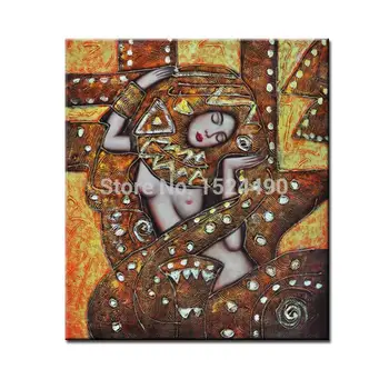 

Free Shipping 100% Hand Made Beautiful Nude Woman Sexy Girl Oil Painting On Canvas Wall Art Picture For Home Decoration
