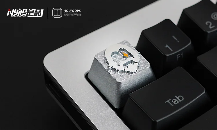 

1pc HolyOOPS Aluminium Alloy Mechanical Keyboard keycaps Full Metal key cap for Overwatch Reinhardt Wilhelm