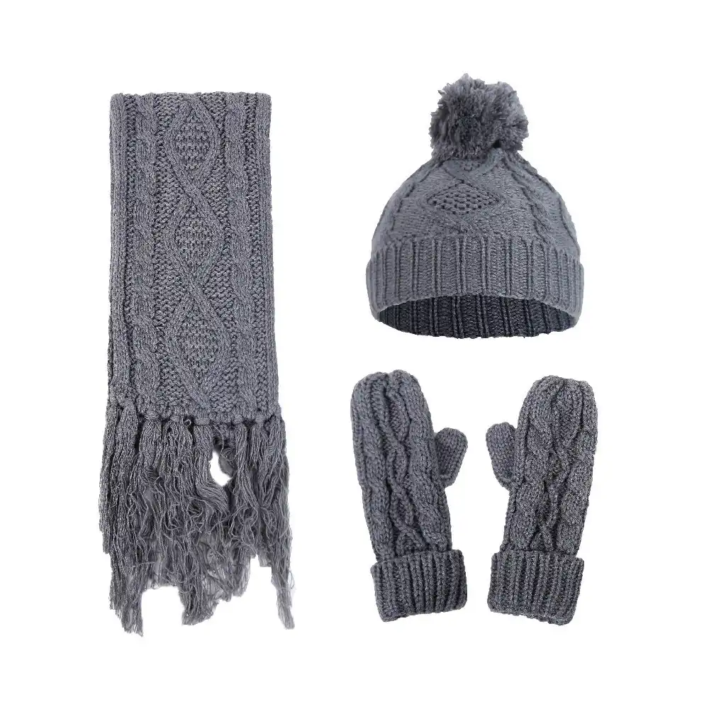 womens wool hat and gloves