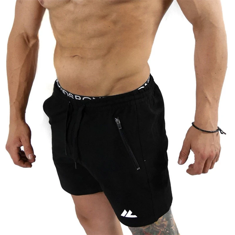 Мужские шорты мужские облегающие короткие брюки фитнес бодибилдинг; бег мужские брендовые прочные спортивные брюки для фитнеса спортивные хлопковые шорты
