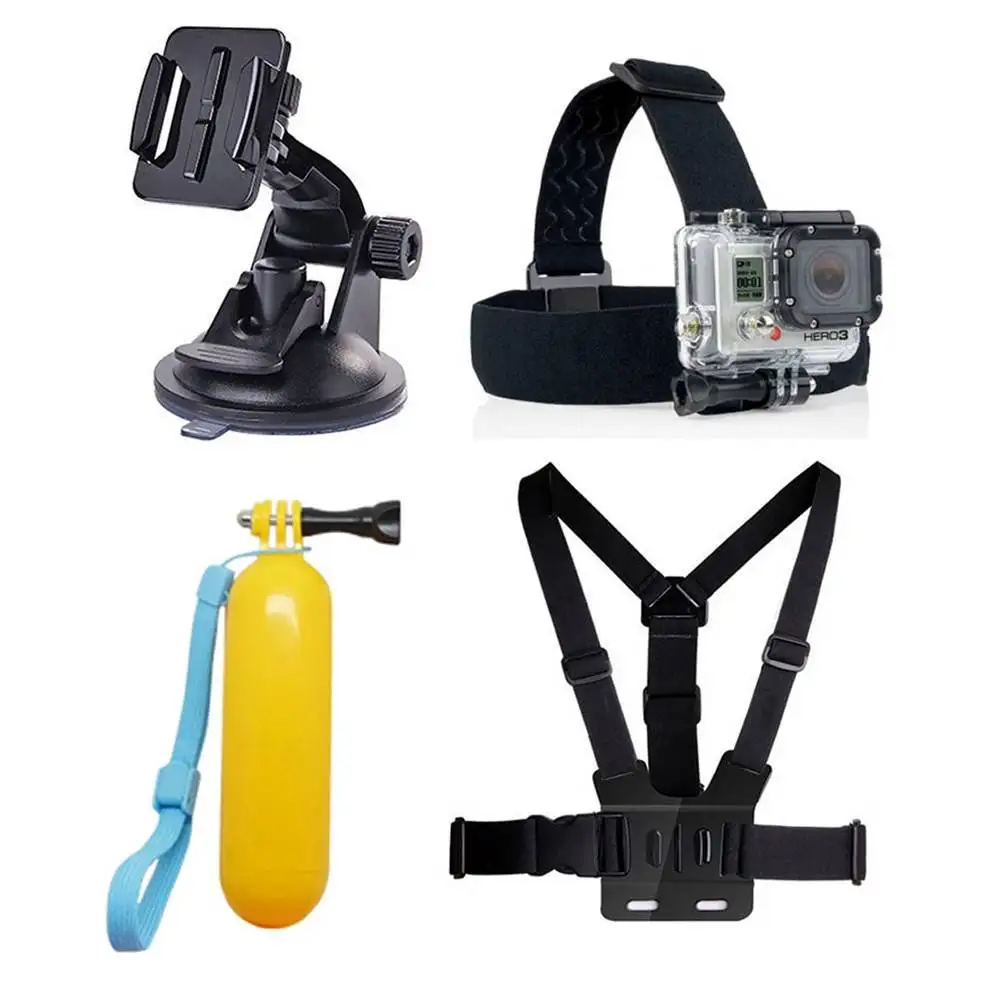 

go pro mount Accessories set Chest Head Strap Suction Cup Float For xiaomi yi GoPro funda Hero 4 2 3 3+ 5 sjcam sj5000 sj4000