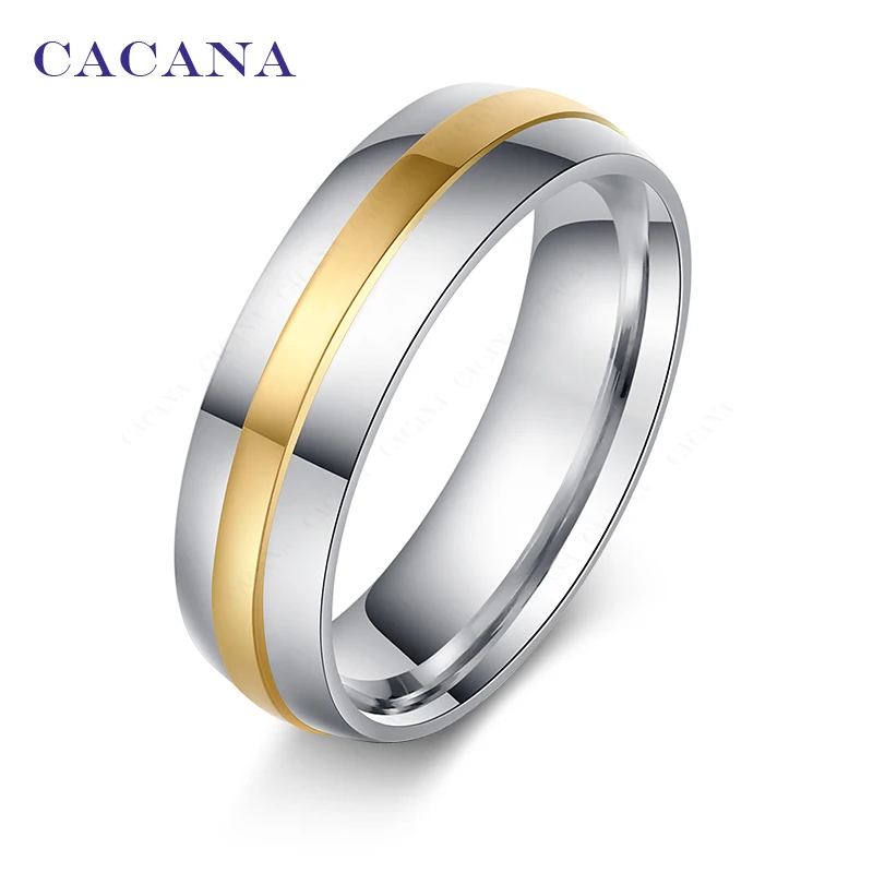 

CACANA Stainless Steel Rings For Women Intermediate Personalized Fashion Jewelry Wholesale NO.R15