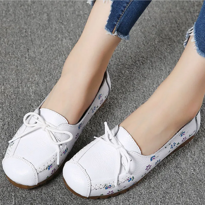 Туфли BeckyWalk женские из натуральной кожи Повседневная Удобная обувь на плоской