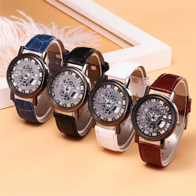 Fashion New skeleton hollow fashion mechanical hand wind men luxury male busines Fashion New skeleton hollow fashion mechanical hand wind men luxury male busines