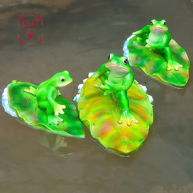 

Creative Resin Surf Floating Frogs Statue Outdoor Garden Pond Decorative Frog Sculpture Home Fish Tank Garden Decor Ornament