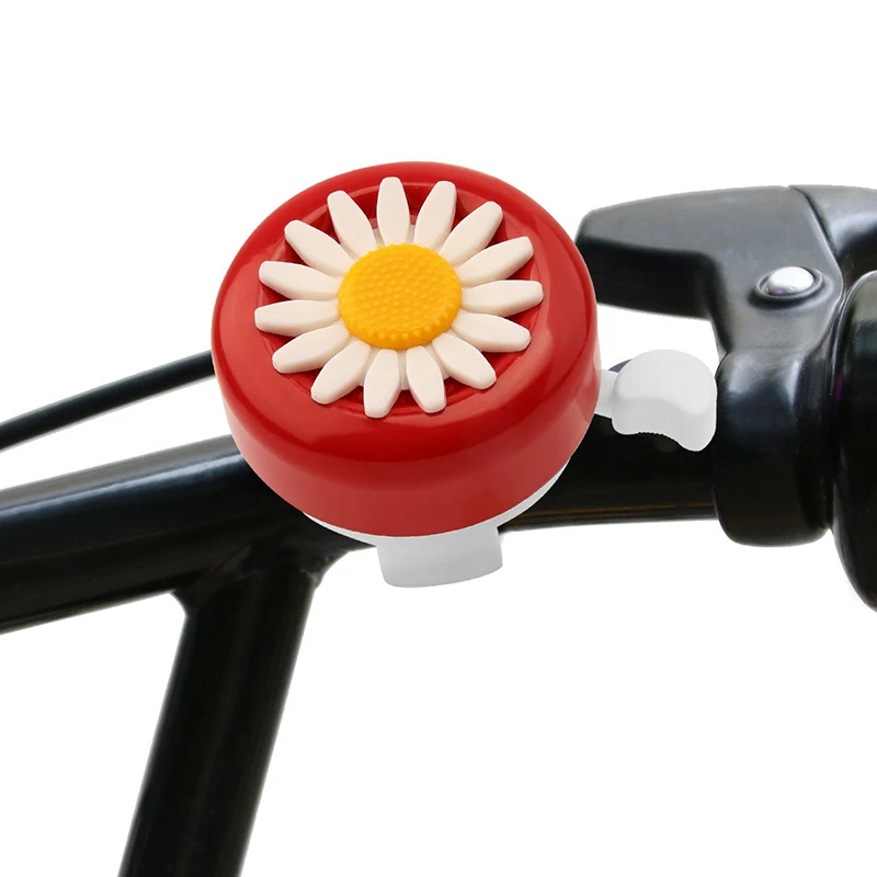 

Accessories Chrysanthemum Safety Children Red And White Bicycle Bells With Flowers Decoration Small Bells