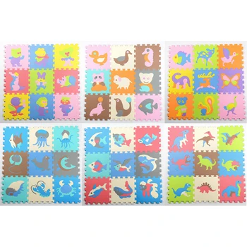 

9pcs Cartoon Carpet EVA Puzzle Mat Kid Floor Puzzles Play Mat Crawling Mats J71