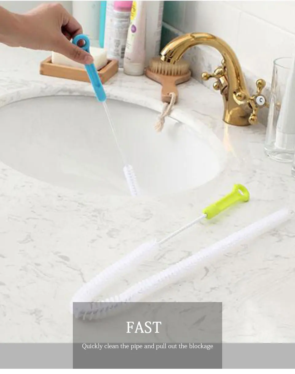 71cm Flexible Sink Drain Cleaner Toilet Sewer Tub Pipe Cleaning Tools Brush Home Bendable Hair Removing Drain Snake Dredge       (1)