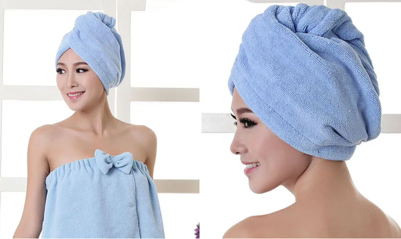 Женская ванная комната супер абсорбирующее быстросохнущее из микрофибры легко использовать Горячая банное полотенце для волос сухая шапочка банное турецкое полотенце