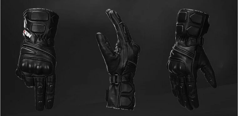 Nervo à Prova Luvas da Motocicleta de Viagem Luva à Prova Novo Inverno Quente Dwaterproof Água Couro Cavaleiro Equitação Moto Corrida Vento 2019 16 dwaterproof água luvas da motocicleta de viagem