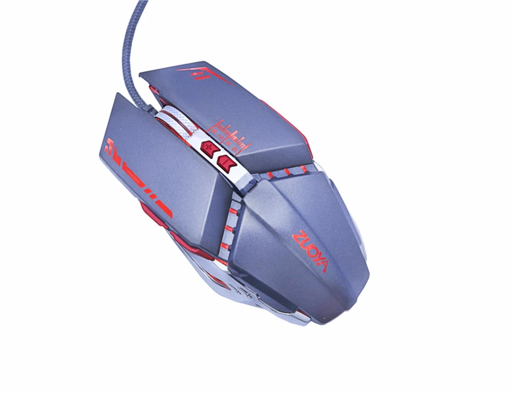 ZUOYA Professional игровая мышь 8D 3200 точек на дюйм регулируемые проволочные оптический светодиодный компьютер мыши Компьютерные USB кабель мышь для