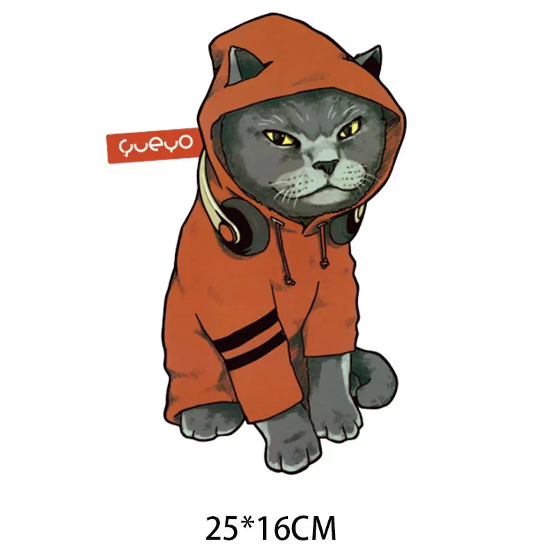 Y2H05L04-1 Железная нашивка для Костюмы милый маленький синим зверьком кошкой единорогом Верхняя часть одежды приложений наклейки теплопередачи футболки DIY значки с принтом - Цвет: Y2H05L04-1