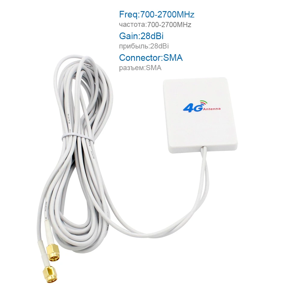 4g modem antenna   lte antenna 4G External Pannel Antenna with SMA male and 3m cable for Huawei 3G 4G LTE Router Modem