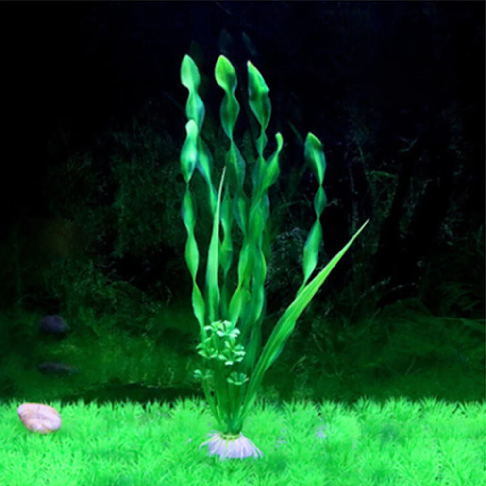 31 см керамическая основа Красочные Водные растения аквариум ландшафтное моделирование водные растения аквариум Декор ремесла декорации - Цвет: Green
