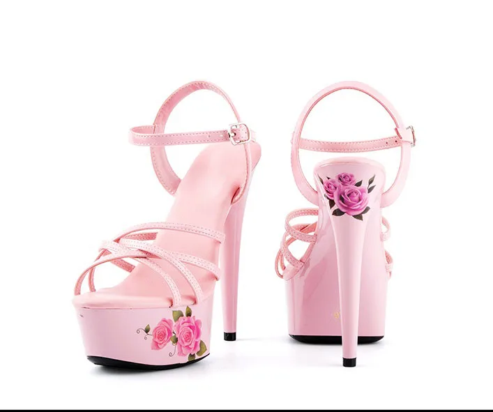 

Wedding Shoes New 2018 Sandals Shoes Woman Waterproof Platform 15cm High-heeled Wedding Bride Shoes Sexy Banquet Shoes