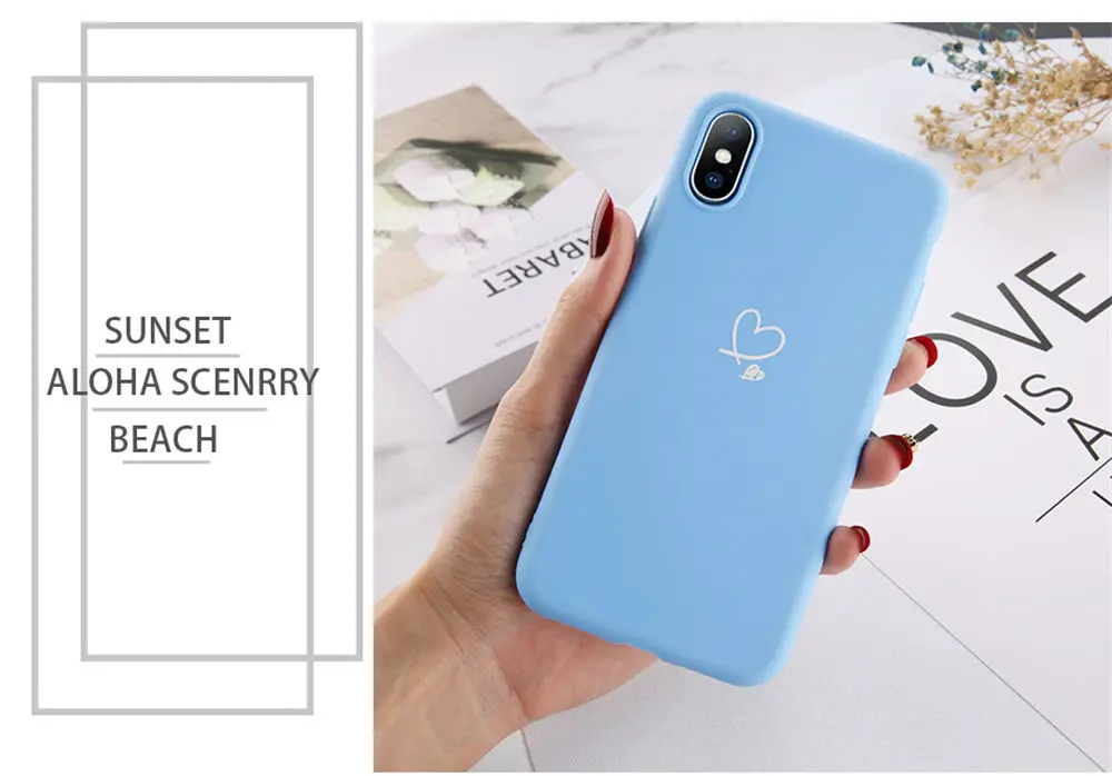 iphone se silicone case Lovebay Colorful Love Heart Phone Case For iPhone 11 12 13 Pro X XR XS Max SE 2020 6 6S 7 8 Plus Candy Color Soft TPU Back Cover iphone se leather case