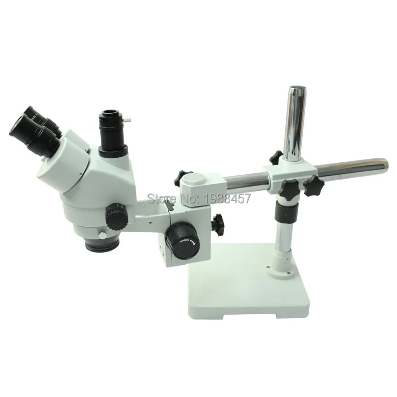 7X-45X Trinocular Industry Inspection Zoom Stereo Microscope System + LED Ring Light+Microscope Stand Arm To Rotate Freely | Инструменты