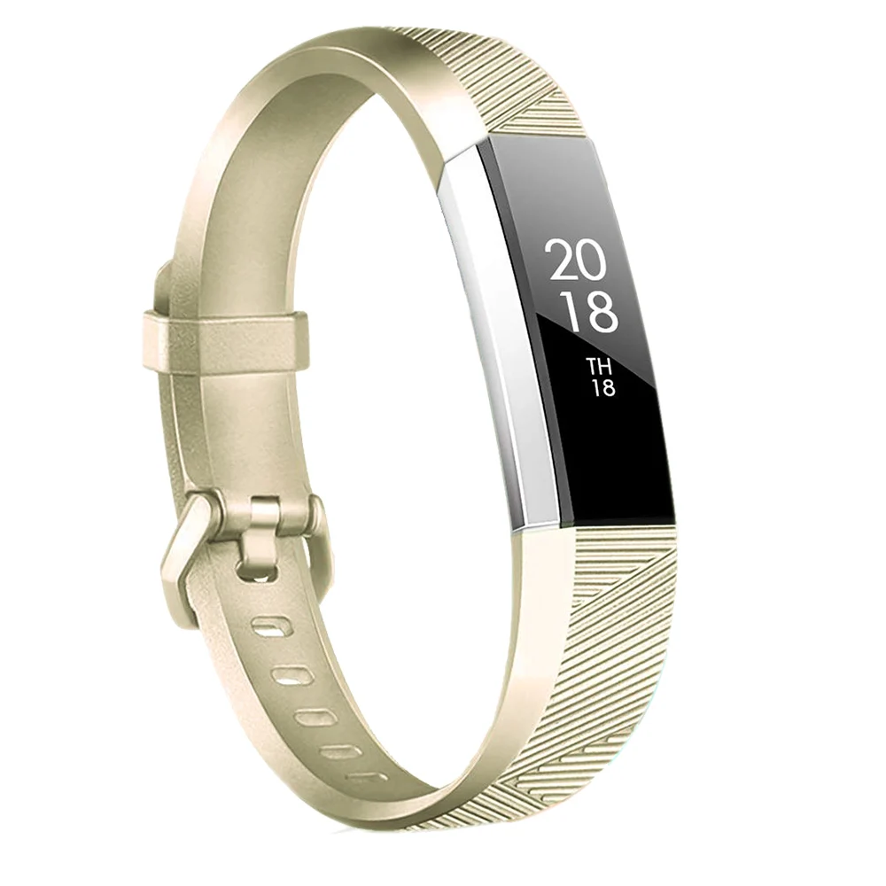 Honecumi золотой браслет на запястье для Fitbit Alta Мягкий ТПУ водонепроницаемый