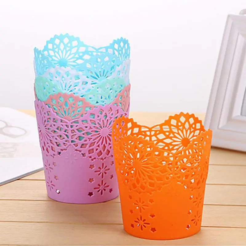 

2018 Creative Flower Storage Box Plastic Eco-friendly Home Box Desktop Storage Baskets Home Office Decorative 6 color