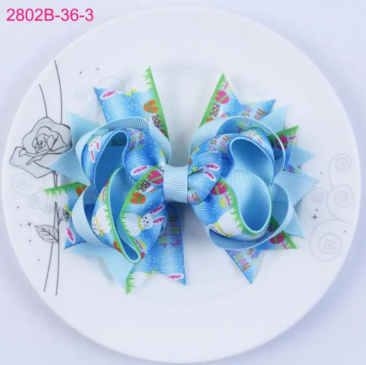 cute printing ribbon hairbow3