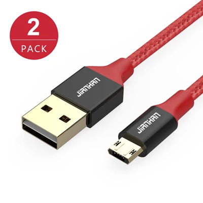 2 шт. в упаковке, двусторонний кабель Micro USB, 5 В, 2 А, быстрое зарядное устройство, Кабель Microusb для samsung, Xiaomi, huawei, htc, Andriod, зарядка мобильных телефонов - Цвет: 2pcs Red