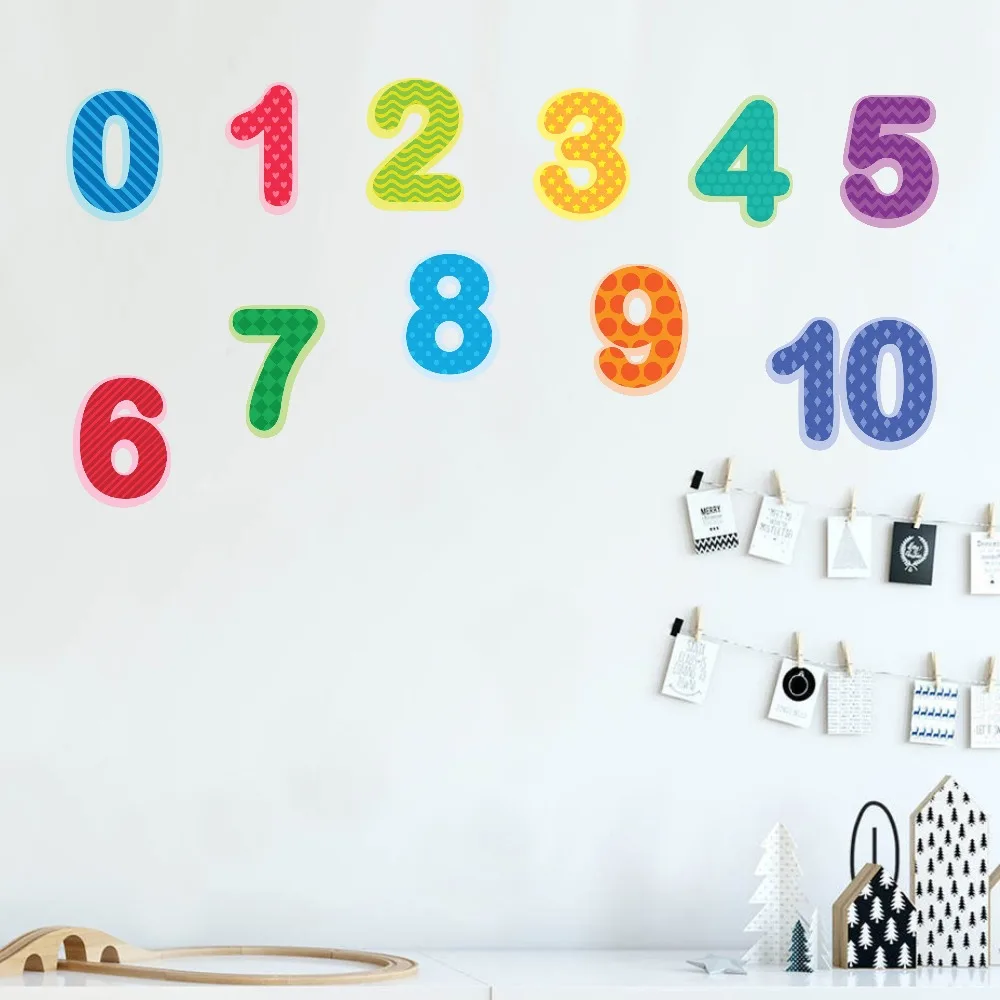 Preschool Number 123 Modern Home Decor Wall Art Decal For Kids